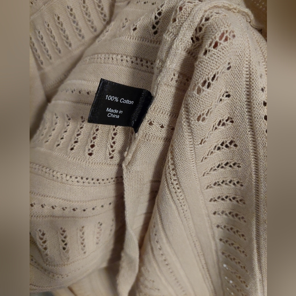 Lane Bryant Cream Open-Front Sweater - Picture 4 of 6